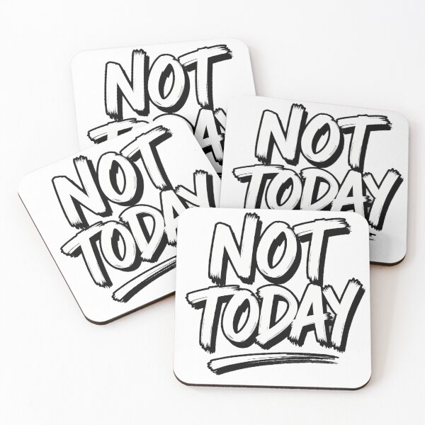 Item preview, NOT TODAY T-Shirt – Bold Brush Typography Streetwear Graphic designed and sold by etuvibes.