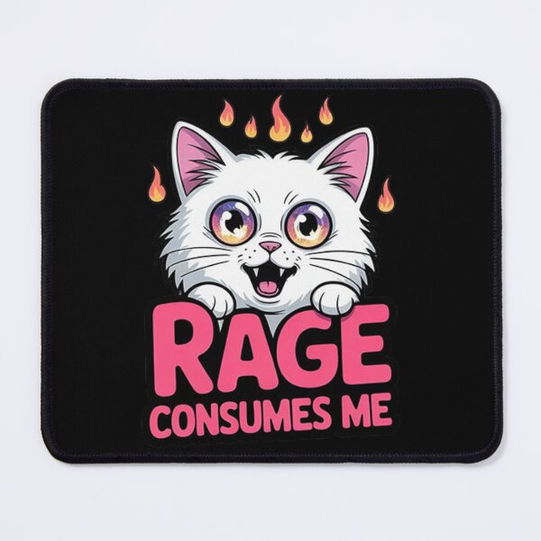 Item preview, Rage Consumes Me – Funny Angry Cat Meme Design designed and sold by Tomasz  Siennicki.