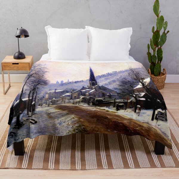 Item preview, Church at Jeufosse, Snowy Weather designed and sold by artdesignsnow.