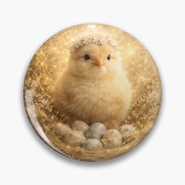 Item preview, Chick Easter Art Print – Spring Floral Baby Chick Cottagecore Wall Decor designed and sold by GeoWild Designs.