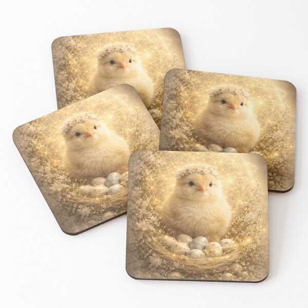 Item preview, Chick Easter Art Print – Spring Floral Baby Chick Cottagecore Wall Decor designed and sold by GeoWild Designs.