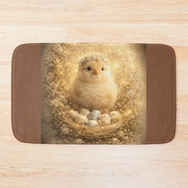 Item preview, Chick Easter Art Print – Spring Floral Baby Chick Cottagecore Wall Decor designed and sold by GeoWild Designs.