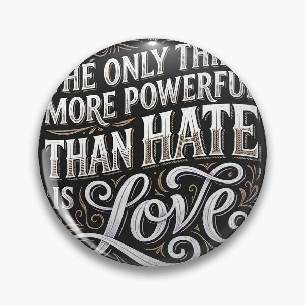 Item preview, Vintage Muted Floral Love Over Hate Typography designed and sold by zzz888.