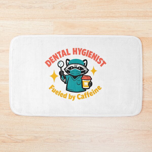 Item preview, Dental Hygienist Fueled by Caffeine – Cute Raccoon Dental Assistant Design designed and sold by ClinicalHubs.