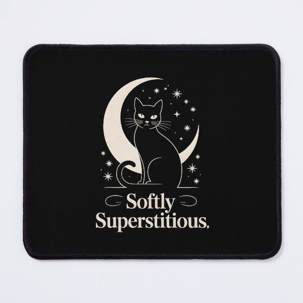 Item preview, Softly Superstitious Black Cat T-Shirt – Minimal Gothic Moon Aesthetic designed and sold by ImaginedSpace7.