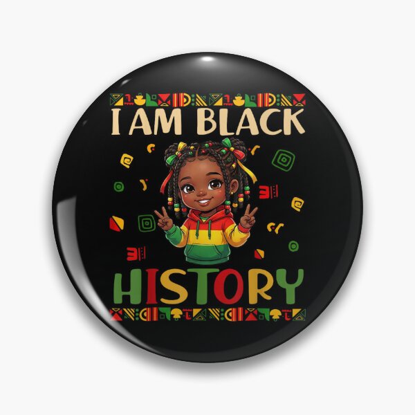 Item preview, I Am Black History Cute African American Girl With Pan-African Colors designed and sold by Phil Ben.