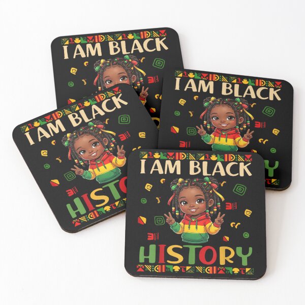 Item preview, I Am Black History Cute African American Girl With Pan-African Colors designed and sold by Phil Ben.