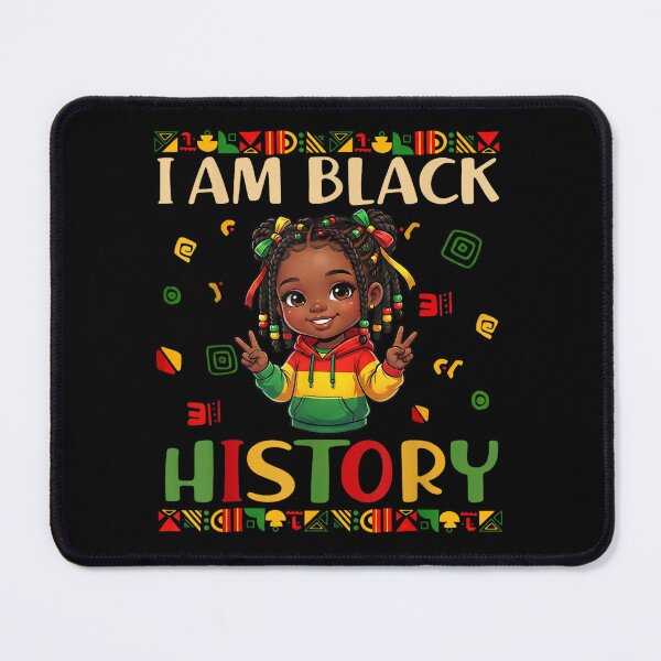 Item preview, I Am Black History Cute African American Girl With Pan-African Colors designed and sold by Phil Ben.