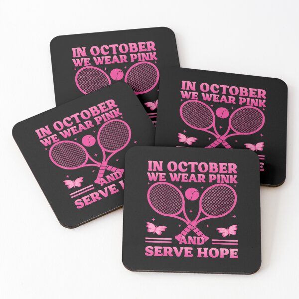 Item preview, In October We Wear Pink And Serve Hope Tennis Awareness designed and sold by WayTBeenkenArt.