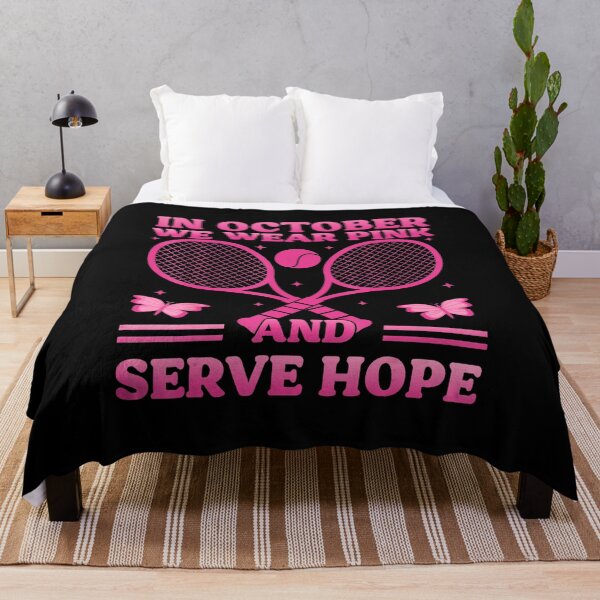 Item preview, In October We Wear Pink And Serve Hope Tennis Awareness designed and sold by WayTBeenkenArt.