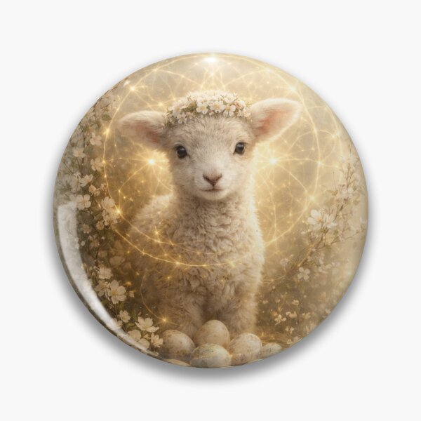 Item preview, Lamb Easter Art Print – Spring Floral Baby Lamb Cottagecore Wall Decor designed and sold by GeoWild Designs.