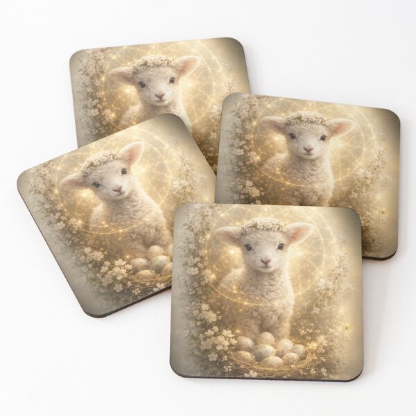 Item preview, Lamb Easter Art Print – Spring Floral Baby Lamb Cottagecore Wall Decor designed and sold by GeoWild Designs.