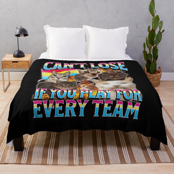 Item preview, Can't Lose If You Play For Every Team Funny Cat Pride Meme Illustration designed and sold by tadmercado.