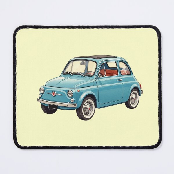 Item preview, Vintage Sky Blue Italian Classic Mini Car Illustration designed and sold by Pasteltone.