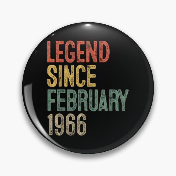 Item preview, Vintage Legend Since February 1966 60th Birthday Retro Sunset Style Gift designed and sold by Phil Ben.