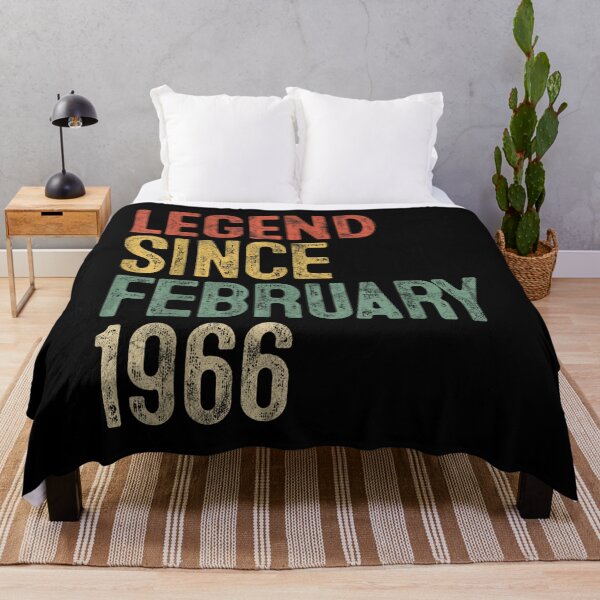 Item preview, Vintage Legend Since February 1966 60th Birthday Retro Sunset Style Gift designed and sold by Phil Ben.