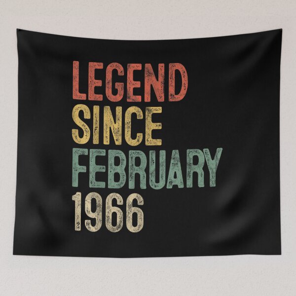 Item preview, Vintage Legend Since February 1966 60th Birthday Retro Sunset Style Gift designed and sold by Phil Ben.