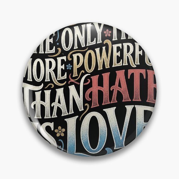 Item preview, Retro Ornate Love Over Hate Typography Art designed and sold by zzz888.