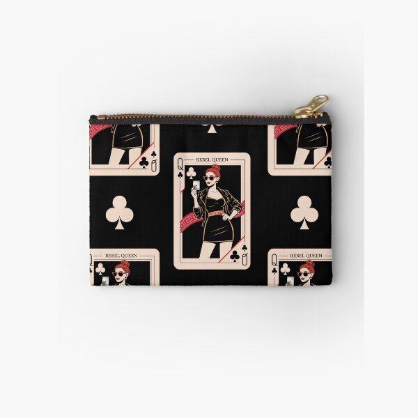 Item preview, Rebel Queen of Clubs – Edgy Femme Fatale Playing Card Art designed and sold by MonNoir.