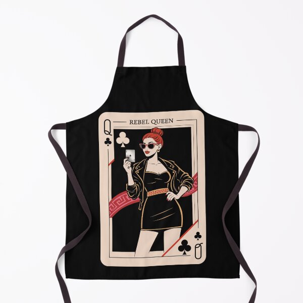 Item preview, Rebel Queen of Clubs – Edgy Femme Fatale Playing Card Art designed and sold by MonNoir.