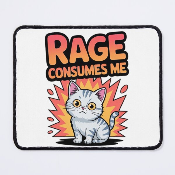 Item preview, Rage Consumes Me – Exploding Cute Cat Meme Design designed and sold by Tomasz Siennicki.