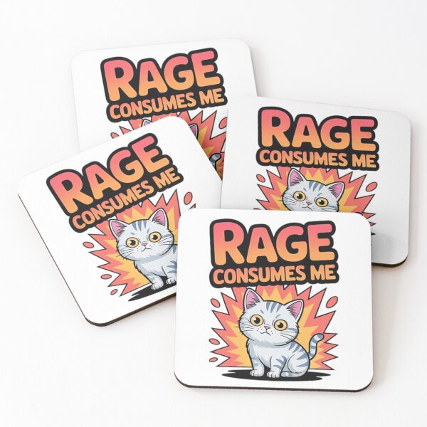 Item preview, Rage Consumes Me – Exploding Cute Cat Meme Design designed and sold by Tomasz  Siennicki.