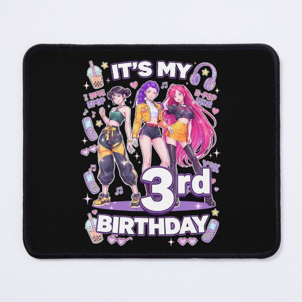 Item preview, 3Rd Birthday 3 Year Old Girl Korean Pop Kpop Bday Party T-Shirt designed and sold by SAPAIDART.