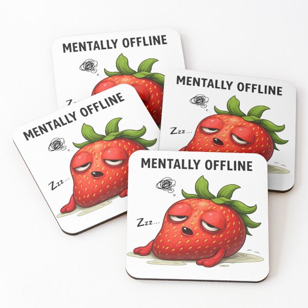 Item preview, Mentally Offline Cute Strawberry designed and sold by PriyankaSonara.
