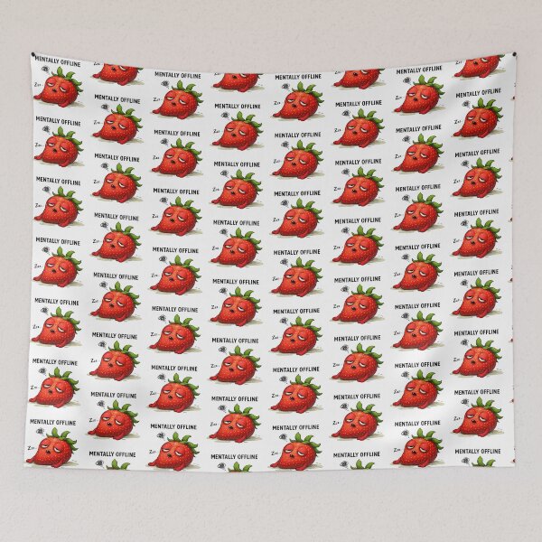 Item preview, Mentally Offline Cute Strawberry designed and sold by PriyankaSonara.