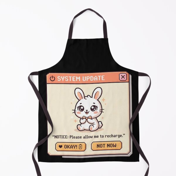 Item preview, Kawaii Bunny Pop Up Recharge Notice designed and sold by Visual Dept..