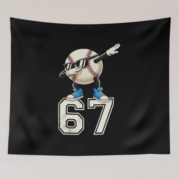 Item preview, 67 Six Seven Dabbing Baseball Cartoon  designed and sold by miaa-artistshop.
