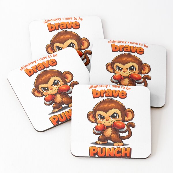 Item preview, Cute Brave Monkey – Ultimately I Have To Be Brave designed and sold by Pawsome Quotes.