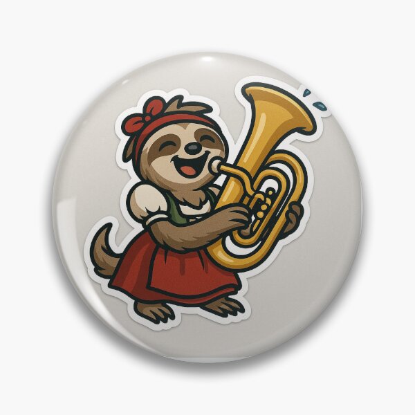 Item preview, Tenor horn with dirndl sloth designed and sold by Silviasax .