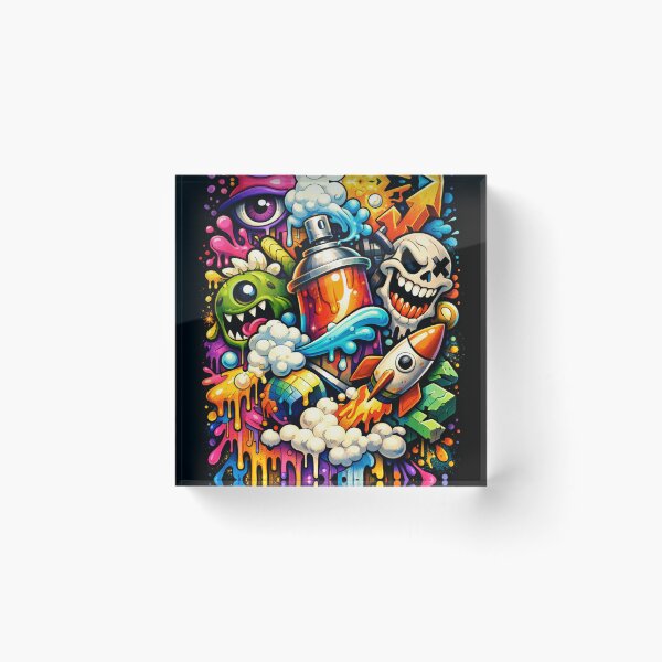 Item preview, Vibrant Graffiti Doodle Mashup. designed and sold by HubiUrbanStudio.