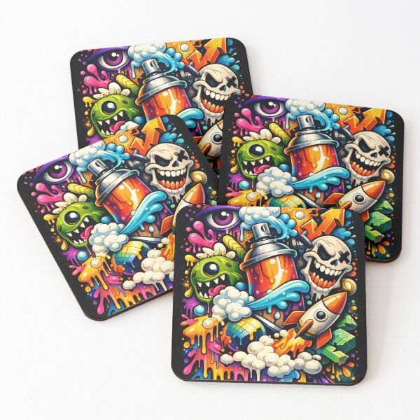 Item preview, Vibrant Graffiti Doodle Mashup. designed and sold by HubiUrbanStudio.