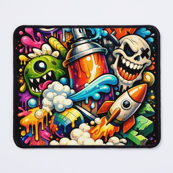 Item preview, Vibrant Graffiti Doodle Mashup. designed and sold by HubiUrbanStudio.