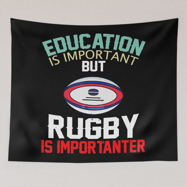 Item preview, Education Is Important But Rugby Is Importanter Kids Funny designed and sold by GabrieSketcham.