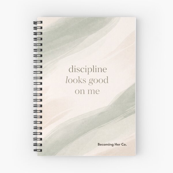 Item preview, Discipline Looks Good On Me Minimal Feminine Journal designed and sold by Becoming Her Co..