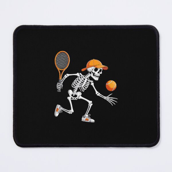 Item preview, Skeleton Playing Tennis Funny Halloween Sports Illustration designed and sold by WayTBeenkenArt.