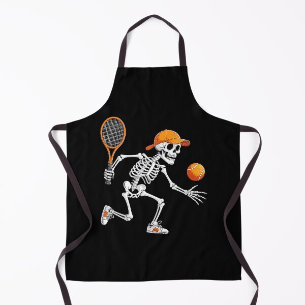 Item preview, Skeleton Playing Tennis Funny Halloween Sports Illustration designed and sold by WayTBeenkenArt.