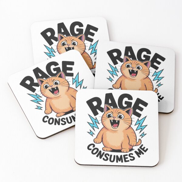 Item preview, Rage Consumes Me – Electric Angry Cat Meme designed and sold by Tomasz  Siennicki.