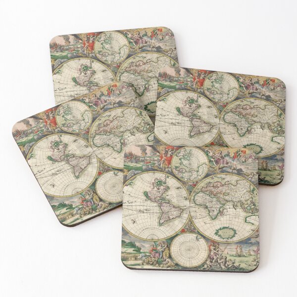 Item preview, World map from 1689 designed and sold by Calimax61.