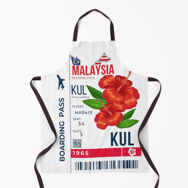 Item preview, Malaysia Boarding Pass Stylized Bunga Raya Hibiscus designed and sold by InkWhirl.