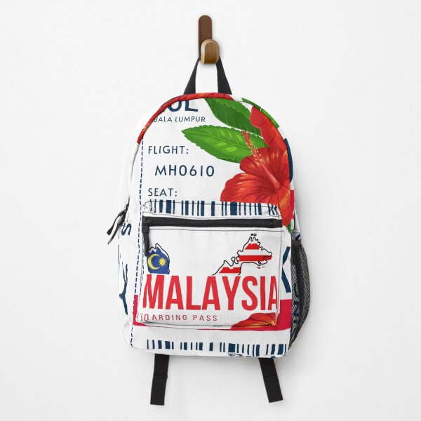 Item preview, Malaysia Boarding Pass Stylized Bunga Raya Hibiscus designed and sold by InkWhirl.