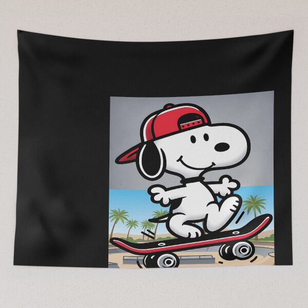 Item preview, Snoopy skateboarding cartoon illustration designed and sold by Duvelier.