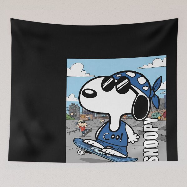 Artikelvorschau, Snoopy fährt Skateboard im Skatepark entworfen und verkauft von Duvelier.