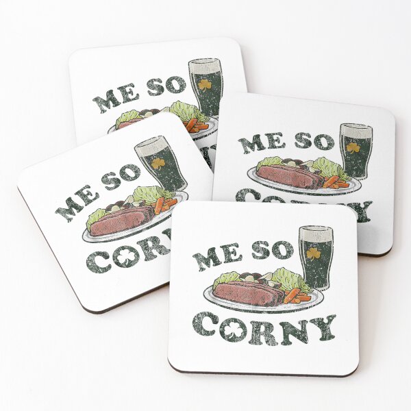 Item preview, Me So Corny Funny Corned Beef St Patricks Day Pun Art designed and sold by Chaya Reid.