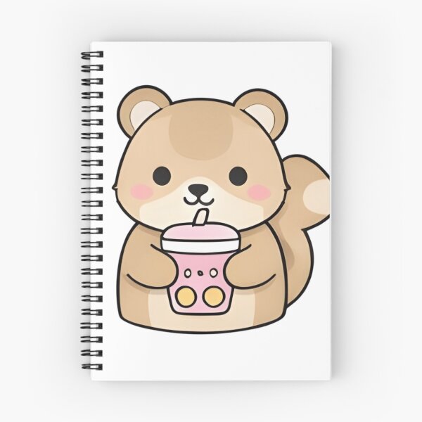 Item preview, Cute Squirrel Drinking Strawberry Boba Tea designed and sold by Trendora90.