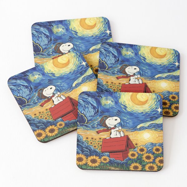 Item preview, Snoopy Starry Night Sunflower Field designed and sold by Duvelier.