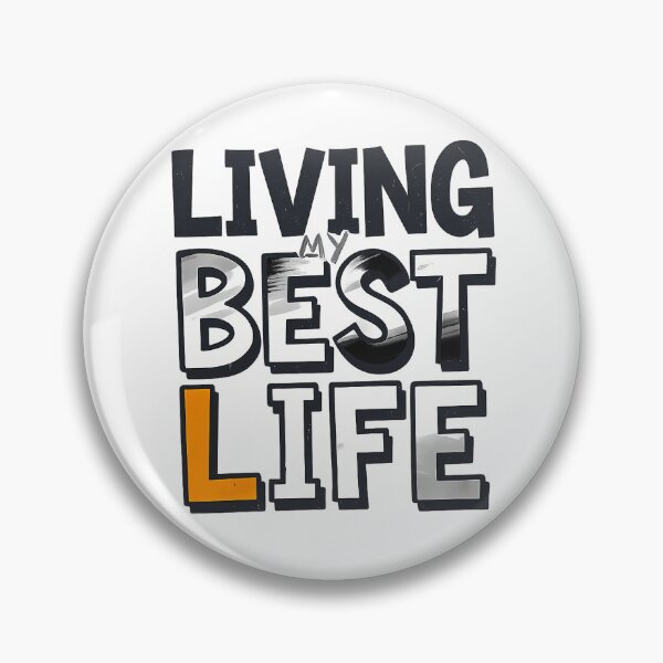 Item preview, Living Best Life T-Shirt – Bold 3D Typography Motivational Streetwear designed and sold by etuvibes.